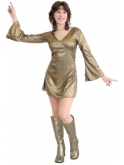 Golden Disco Dancer Costume - Womens Disco Costumes